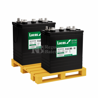 2 Bateras LUCAS 6 LC 305-SC | 6 Voltios 305 Amperios C20